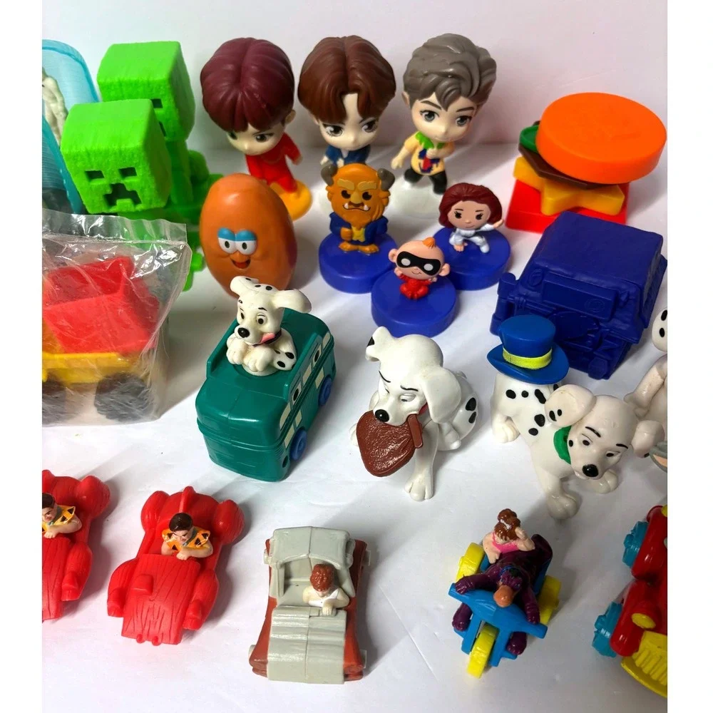 Vintage & Modern Fast Food Toy Lot McDonalds Disney Flintstones Minecraft Tonka